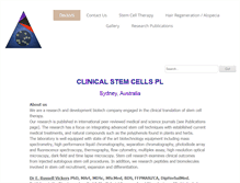 Tablet Screenshot of clinicalstemcells.com